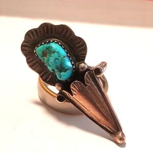 Native American Navajo Silver Turquoise Ring